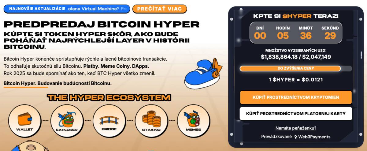 Bitcoin Hyper najlepšie kryptomeny