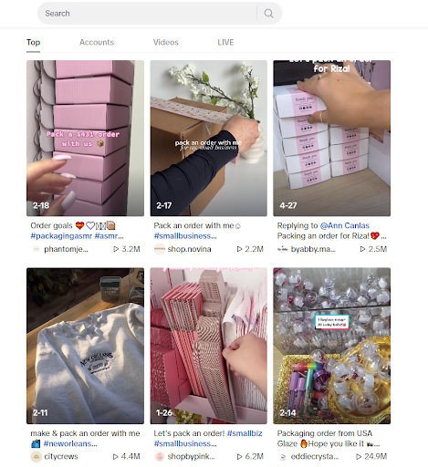 pack an order tiktok trend