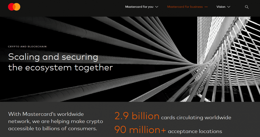 Mastercard crypto website