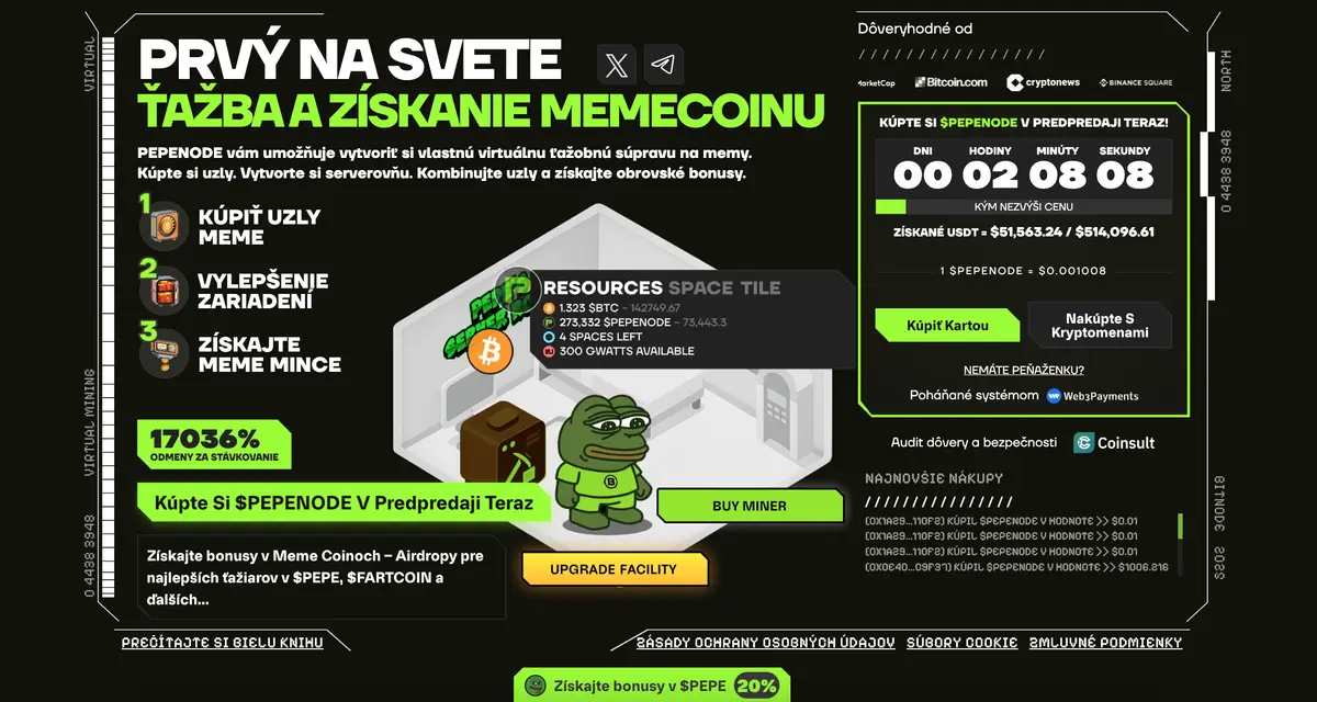 PepeNode najlepšie kryptomeny